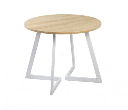 Стол раздвижной круглый Рим 940 опора белая 