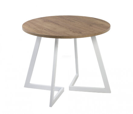 Стол раздвижной круглый Рим 940 опора белая 