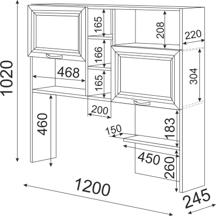 Надстройка стола Остин М14 