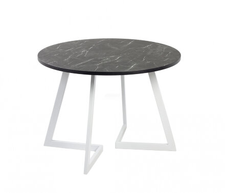 Стол раздвижной круглый Рим 1050 опора белая 