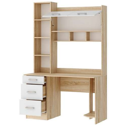 Стол ПКС-5, Сонома-Белый глянец 