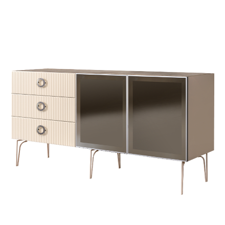 Комод (для гостиной) 1.6 БМКМ-4(Fi) [5] (2 двери стекло) Bogemia Fillini 