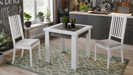 Стол обеденный раскладной Хьюстон, тип 3 (ателье темный) 