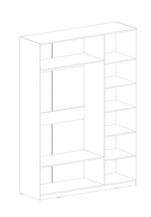 Шкаф 3-х дверный с обрамлением Глазго 