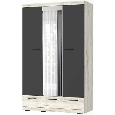 Шкаф Соната ШСЗ-1350, Крафт белый - Антрацит 