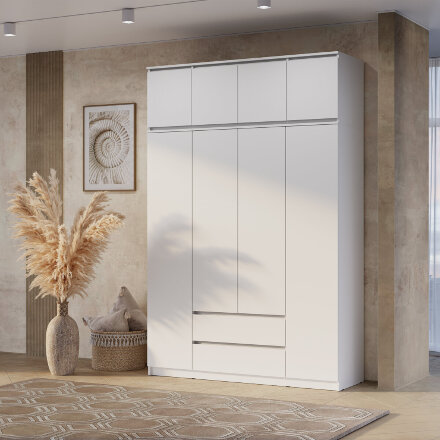  Тумба (4 двери) Симпл, Белый 