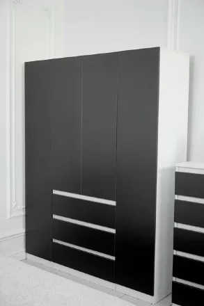 Шкаф 1600 Парус, белый/Графит 