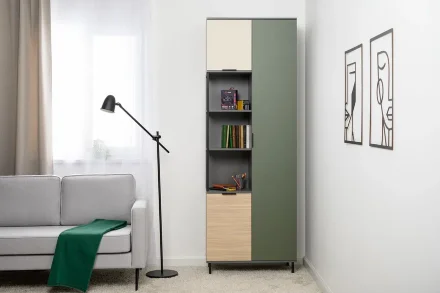 Шкаф комбинированный 13.22 Марвэл, тёмно-серый 