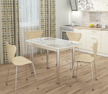 Стол обеденный Бостон Ваниль (брифинг) 