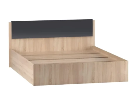 Кровать двуспальная Бьянка, Сонома/Графит 