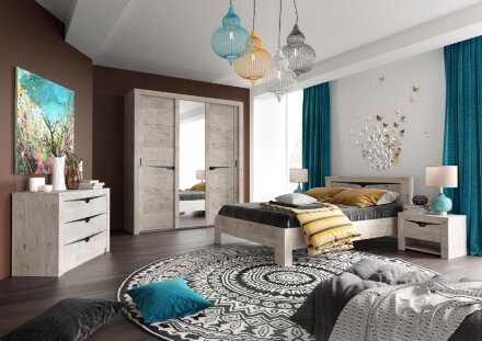 Шкаф 3х-дверный Соренто, дуб Бонифаций 