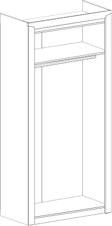 Шкаф 2х-дверный Соренто, дуб Бонифаций 