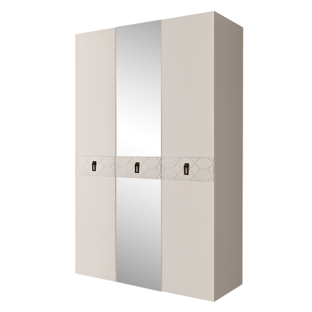 Шкаф 3 двери БМШ1/3(Fa) (с зеркалом) Bogemia Farfalle 