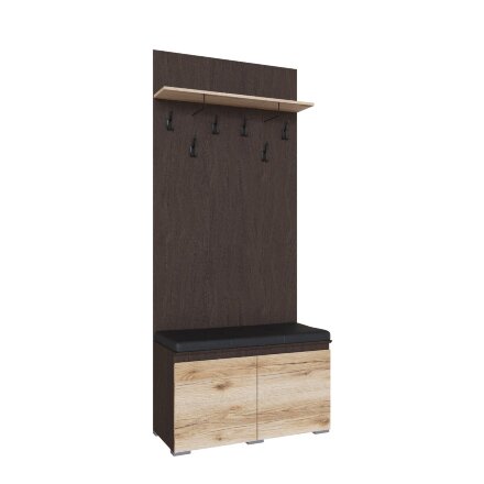 Тумба с вешалкой Плейона, венге/дуб делано 