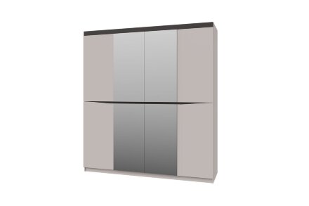 Шкаф 4-х дверный ШР-4 (с 2 зеркалами) Тиана, Персидский жемчуг  