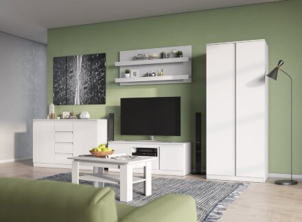 Шкаф четырехдверный Stern (Штерн), белый  