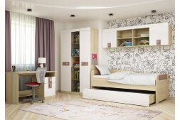 Кровать с комплектом подушек №800.4 Стиль, кофе с молоком