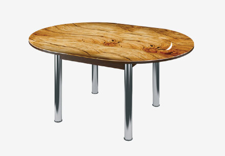 Стол круглый раздвижной Бостон Сандал (брифинг) 