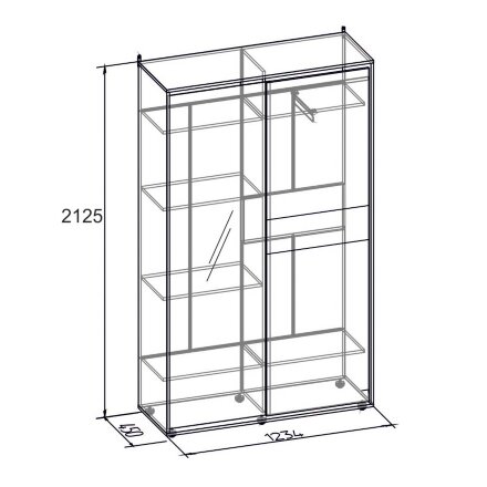 Шкаф-купе 303 Норвуд 