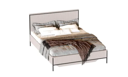 Кровать двуспальная Нора, Персидский жемчуг/Вереск Ромено 