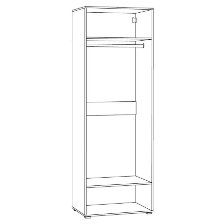 Шкаф Остин 13.224 серый графит 