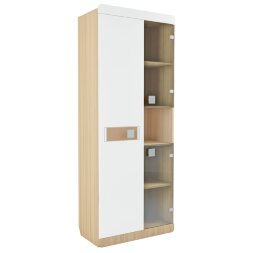 Пенал со стеклом Стиль, кофе с молоком