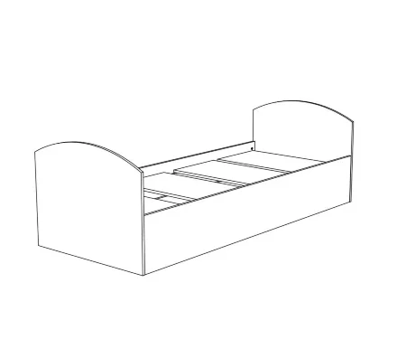 Кровать Лофт Юниор-2 ЛДСП 