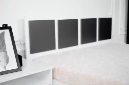 Кровать Парус, белый/Графит