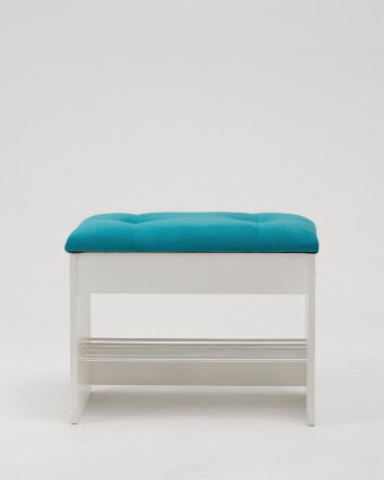 Тумба для обуви Лина, белый / фиолетовый 