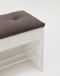 Тумба для обуви Лина, белый / фиолетовый