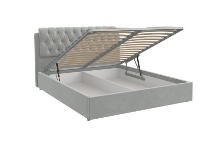 Кровать Белиста, светло-серый (вариант 1) 