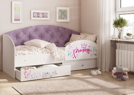 Детская кровать Эльза, розовый 