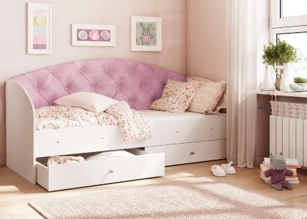 Детская кровать Эльза, розовый 