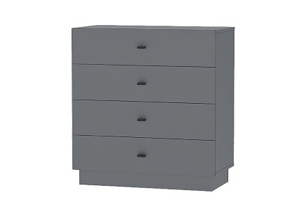 Комод 4 ящика К-1 Квадро, Графит 