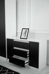 Комод 1200 Парус, белый/Графит