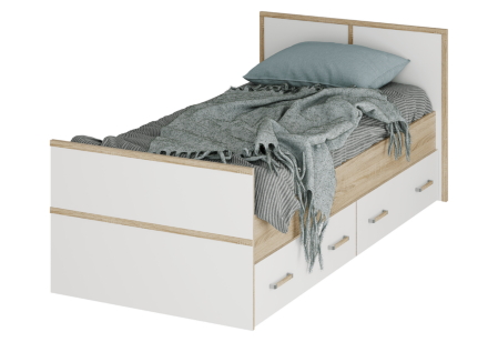 Кровать 0,9 Сакура, сонома 