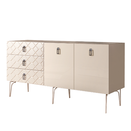 Комод (для гостиной) 1.6 БМКМ-4(Fa) (2 двери лак) Bogemia Farfalle 