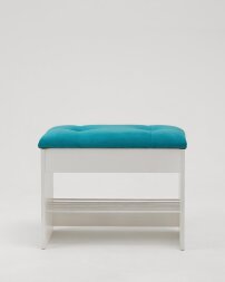 Тумба для обуви Лина, белый / мята