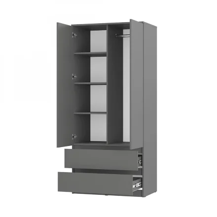 Шкаф 2-х створчатый Симпл, Графит 