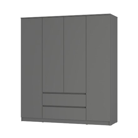 Шкаф 4-х створчатый Симпл, Графит 