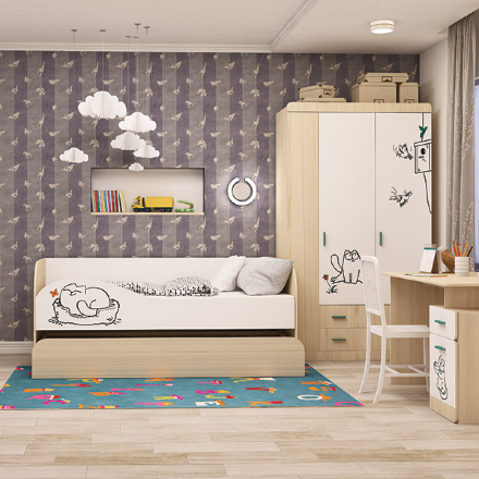 Кровать выкатная Кот 