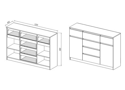 Комод Мори МК 1200.4/2 