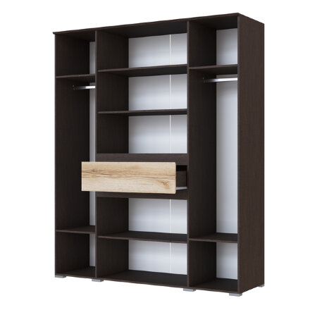 Шкаф 4-х створчатый Плейона, венге/дуб делано 